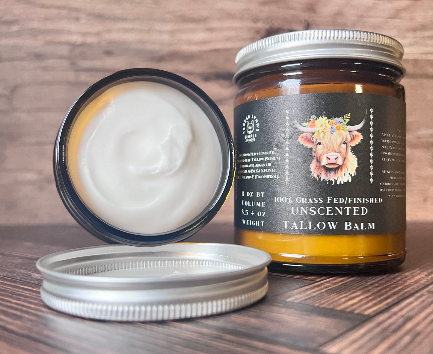 Tallow - Whipped Balm made with 100 Percent Grass Fed/Finished Beef Tallow and infused with our cult classic Ms. Laundy's Oil