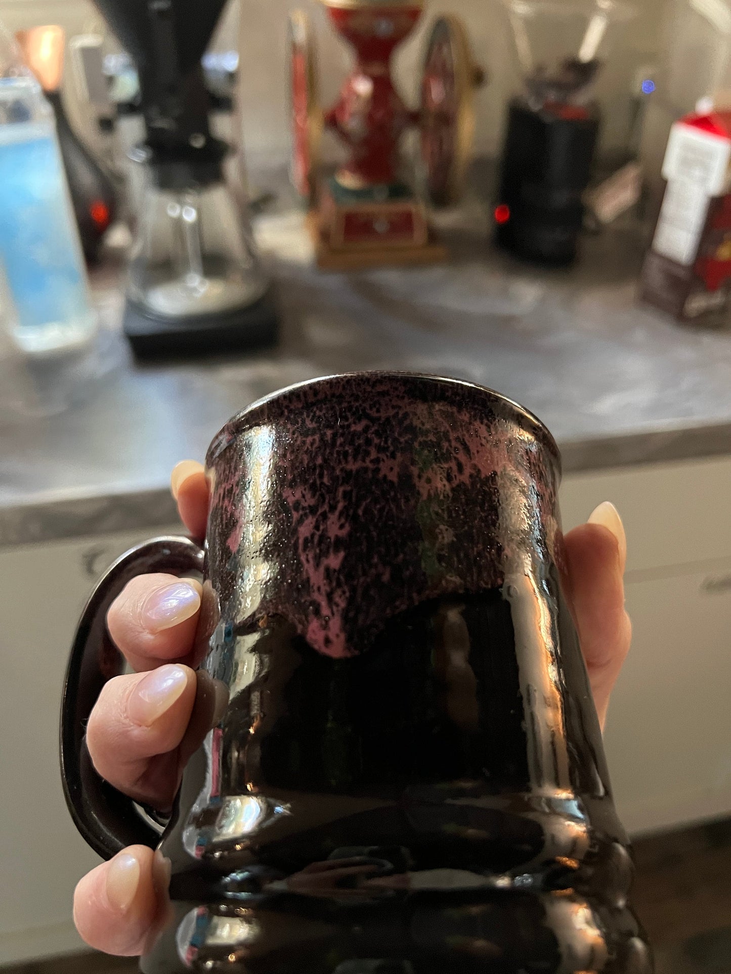 Hand thrown Pottery Shop Mug with our Cute French Bulldog Logo - The Preachers Daughter Candle Co