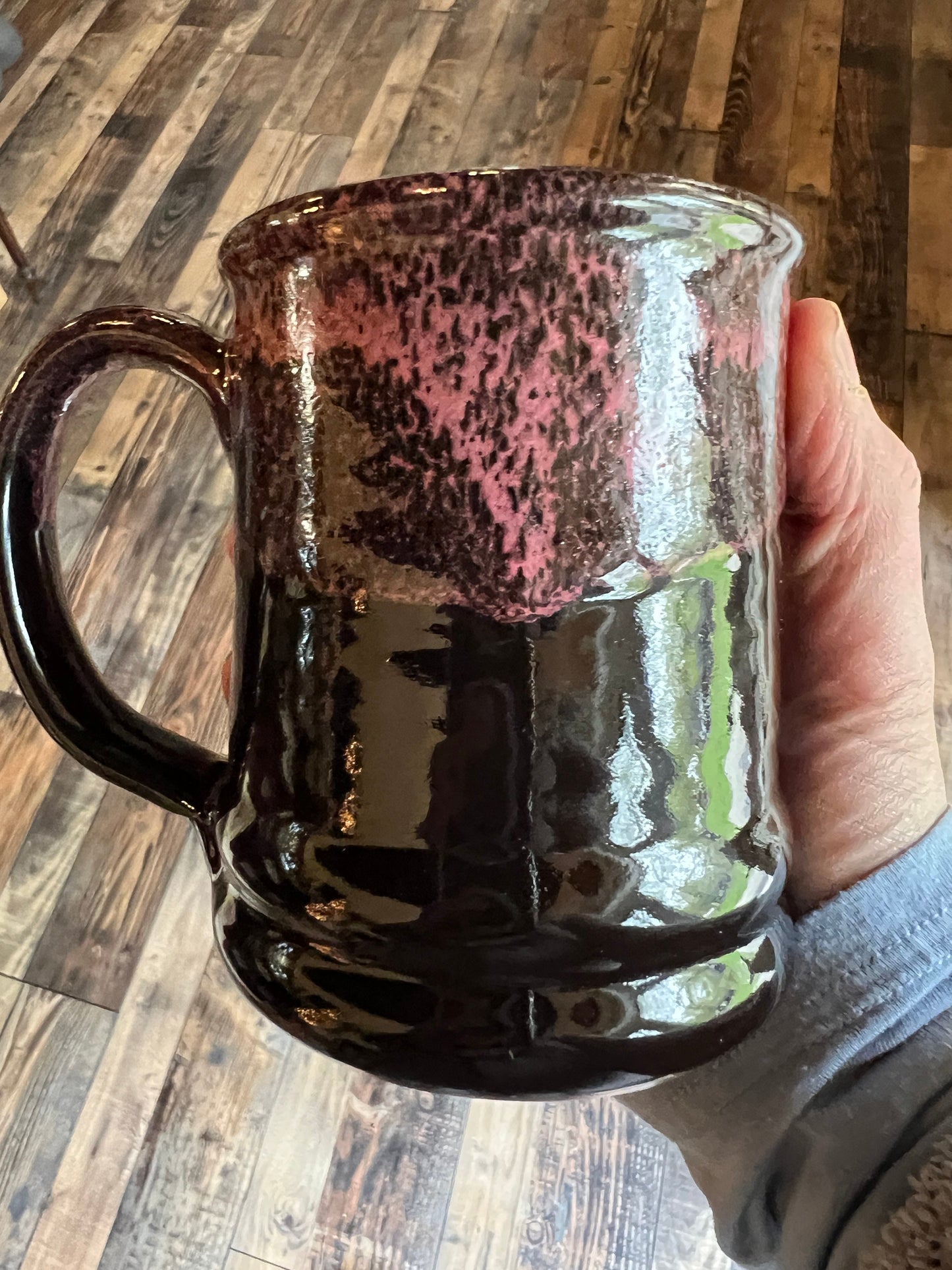 Hand thrown Pottery Shop Mug with our Cute French Bulldog Logo - The Preachers Daughter Candle Co