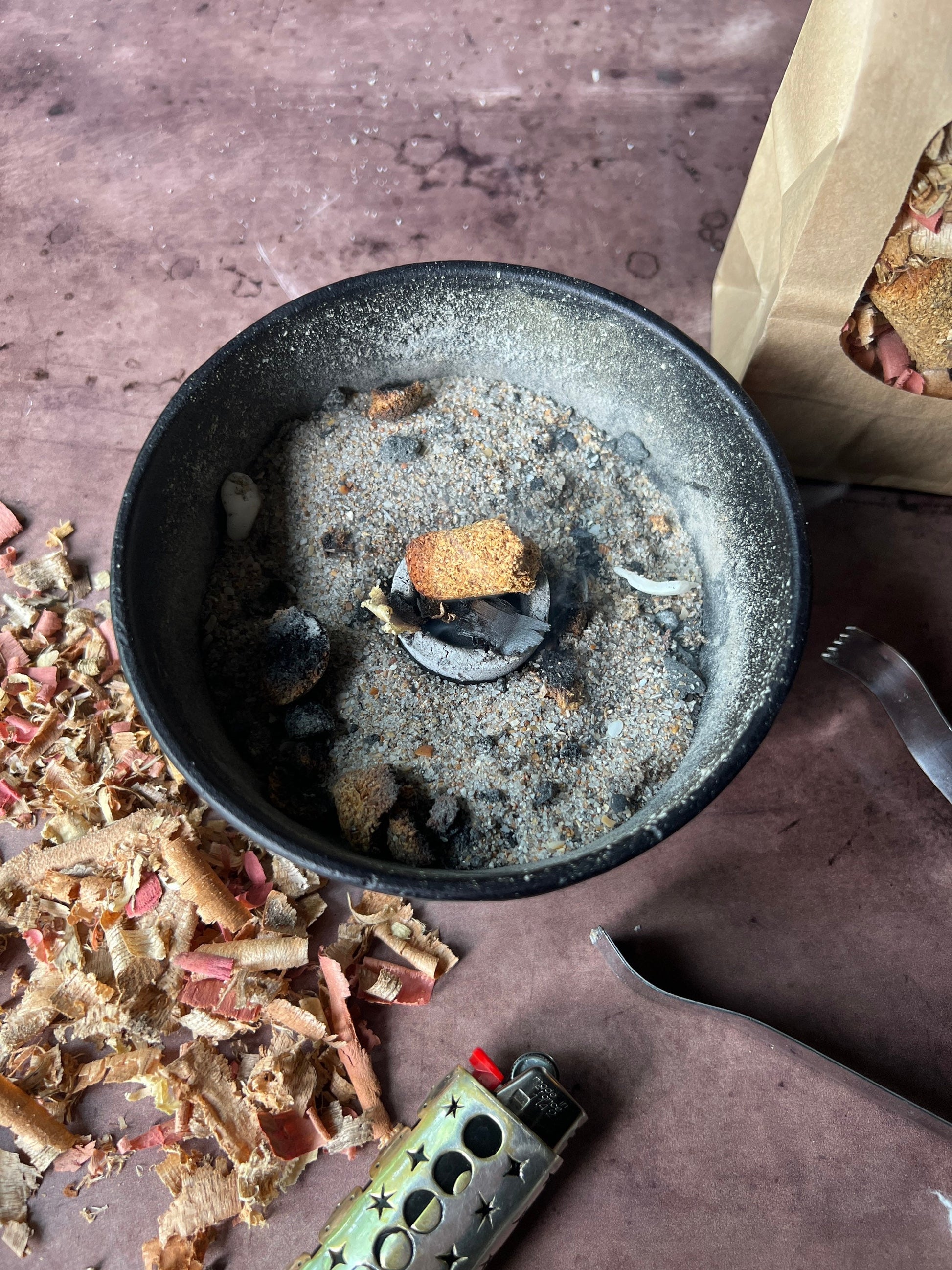 Palo Santo Incense -shavings, end piece , broken cones, Hand rolled, hand made, Natural wood, Ecuadorian, responsibly harvested - The Preachers Daughter Candle Co