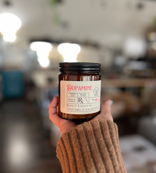 Dopamine, Wooden Wick Soy Wax Candle - The Preachers Daughter Candle Co