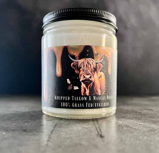 Tallow - Whipped Balm made with 100 Percent Grass Fed/Finished Beef Tallow, Argan and Vitamin E - The Preachers Daughter Candle Co