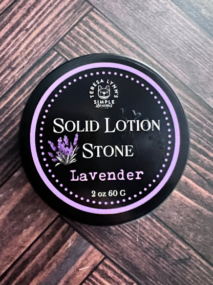 Solid Lotion Stone | Melts on Contact for Silky Soft Skin | Plastic-Free, All-Natural, 2 OZ / 60 Gr - The Preachers Daughter Candle Co