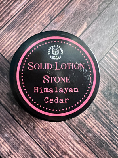 Solid Lotion Stone | Melts on Contact for Silky Soft Skin | Plastic-Free, All-Natural, 2 OZ / 60 Gr - The Preachers Daughter Candle Co