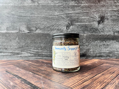 Immunity Support- Loose Leaf Tea | Rooibos, Peppermint, Elderberry, Rosehip, Currant, Orange, Lime, Blackberry leaves, Raspberry, Blueberry - The Preachers Daughter Candle Co