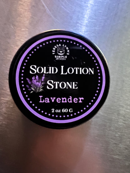 Solid Lotion Stone | Melts on Contact for Silky Soft Skin | Plastic-Free, All-Natural, 2 OZ / 60 Gr - The Preachers Daughter Candle Co
