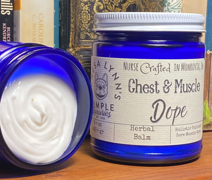 Chest and Muscle Dope, herbal support cream - The Preachers Daughter Candle Co