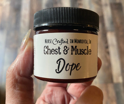 Chest and Muscle Dope, herbal support cream - The Preachers Daughter Candle Co