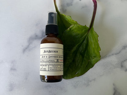 Sun Seeker, sunburn support , all natural, herbal, holistic, apple cider vinegar spray - The Preachers Daughter Candle Co