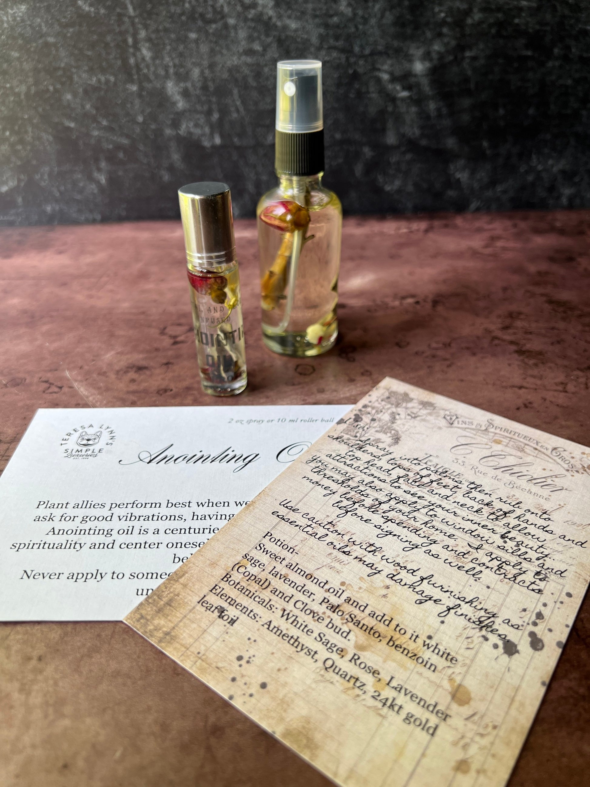 Anointing oil, Choose from: Protection, Calling Back, Love + Money, Self Care Intention Oil - The Preachers Daughter Candle Co